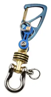Blue Omega KeyChain EDC Ti Swivel-II / multi-connector Biker Walletchain Sailor
