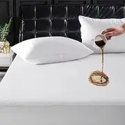 TASTELIFE Queen Size 100% Waterproof Mattress Protector Cotton Terry Top Mattress Cover, Fitted 8"-21" Deep Pocket Mattress Pad Cover Vinyl Free Washable, Breathable & Soft Bed Mattress Cover, 1 Pack