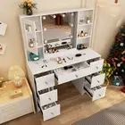 Dressing Table Set Lighting Vanity Makeup Desk LED Lighted Mirror Bedroom AU