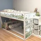 Watercolor Dinosaur World IKEA Kura Bed Decal, Nursery Ikea Decal for Boys