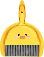 Small Broom and Dustpan Set,1pc Dust Pan and Brush Set,SUP Cute Little Yellow Ha