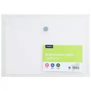 J.Burrows A4 Recycled Document Wallet Magnetic Closure Clear