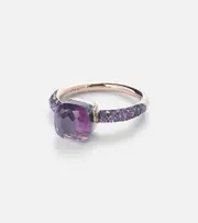 [Pomellato] Pomellato Nudo Petit 18kt rose and white gold ring with amethyst and jade O purple
