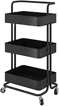 Useful Fruit Vegetable Storage Rack Kitchen Storage Floor Multilayer Plastic Household Fruit and Vegetable Storage Dish Fruit Storage Basket Shelf,Black