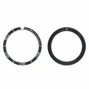 BEZEL INSERT FITS 45.5MM OMEGA SEAMASTER CHRONOGRAPH PLANET OCEAN WATCH BLACK