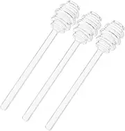 Amosfun 3Pcs Glass Honey Stirrers Creative Honey Taking Rods for Syrup Jam Molasses Premium Quality Honey Dipping Tools for Bakers Beekeepers Household Honey
