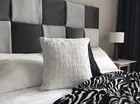 Unique handmade queen size velour headboard One of a kind bedhead