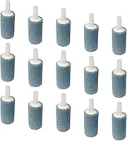 DeKago 15 Pack Aquarium Air Stones - Air Pump Accessories of 1 Inch Cylinder Fish Tank Air Stone Aerator Bubble Diffuser for Nano Air Pumps Fish Tanks and Small Buckets