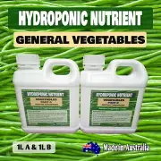 Hydroponic Nutrient for Vegetables - 1L Part A & 1L Part B Set