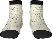 [YANYU] Absctract Geometric Pattern Space Print Workout Everyday Socks For Men And Women All Seasons Comfortable Adult Socks