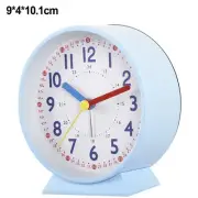 Luminous 24Hour Round Alarm Clock with Silent Movement for Quiet Nights