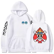 One Piece Portgas·D· Ace Hoodie Anime Cartoon Anime Front Pocket Graphic For Couple's Men's Women's Adults' Hot Stamping