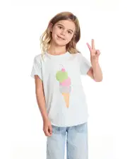 Chaser Girls' Glitter Ice Cream Tee - Little Kid