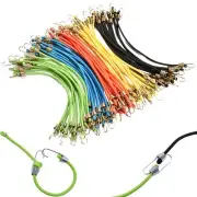 12 Pack 10 Inch Small Bungee Cords with Hooks for Camping Tarps Tents Hiking