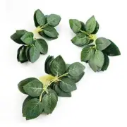 Artificial Green Leaves 35pcs Bulk Silk Greenery Fake Rose Flower Leaves for