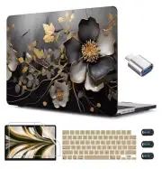 MacBook Air 15" flora hard shell case w/keyboard skin cover & screen protector