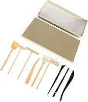 WOONEKY 1 Set Sand Rake Tool Small Mini Rake Garden Rakes Tabletop Rakes Sandbox Garden Rake Sandbox Rake Sand Table Rakes Zen Garden Rake Tray Rake Japanese Decor Mini Rakes Plastic