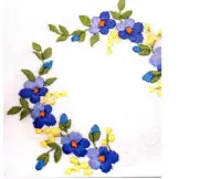 SWEET VIOLETS TABLE TOPPER - Traced linen kit - Myart - (14010.02/45)(2251)