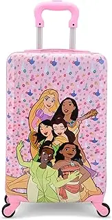 [Fast Forward] Disney Princess 20" Hardshell Luggage - Tiana Rapunzel Moana Pocahontas Cute & Durable Hard-side Suitcase for Travel with Spinner Wheels 20"x12"x8", Princess 20", Hard Luggage, 20" Hard Luggage