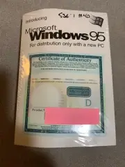 Microsoft Windows 95 OS PC Floppy Disk 3.5" SEALED Tan Disks