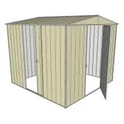 Build-a-Shed 2.3 x 2.3 x 2.3m Single Hinge and Single Sliding Door Shed - Cream
