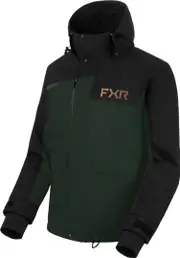 FXR Chute 2025 Snowmobile Jacket, black-green, Size M for Men Black Green