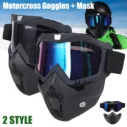 Motorcycle Full Face Mask Motocross Safety Goggles Shield Glasses Eyewear skiing