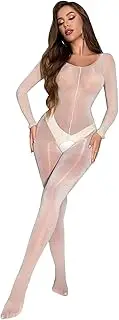 [ZCGFKANYU] Women Sexy Full Bodystockings 6 Denier Oil Shiny Bodystocking Sheer Nylon Full Body Stocking Glossy Pantyhose