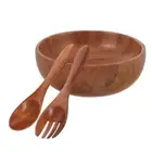 Fruit Salad Bowl Set Wood Serving Utensils Bowls for Kitchen