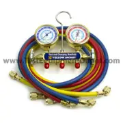 Yellow Jacket 42435 2-Valve Series 41 Test/Charging Manifold, Gauges
