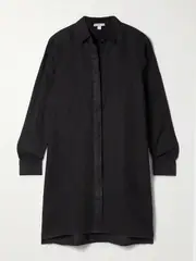 [James Perse] James Perse - Linen Midi Shirt Dress - Black - 2 2 Black