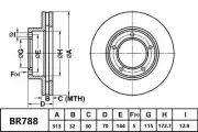 Bendix Ultimate 4WD Front Brake Rotor for Toyota Landcruiser HZJ105 4.2L 1H-Z Di (for: Toyota)