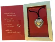 Graham Webb Bodacious Precious Heart Solid Perfume Locket Necklace in Gift Box