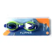 Dolfin Flipper Goggles Anti Fog Lenses Green/Blue Junior Teen Kids Brand New