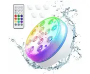 7CM8.5cm13 light beads 16 colors RF remote control four aimers with fan LED diving pool lights