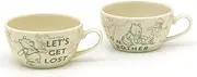 Disney 3534-06 Winnie The Pooh Soup Cup Pair Set, Tableware, for 2 People, Approx. 10.1 fl oz (310 ml), Dishwasher Safe, Microwave Safe, 100 Acre, Picnic, Dishware, Miscellaneous Goods, Made in Japan