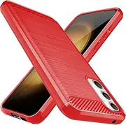 [Jarttarn] for Samsung Galaxy S23-FE 5G Case: Shock-Absorption Flexible TPU Rubber Protective Cover for Galaxy S23 FE 5G (Galaxy S23 FE Case-Red)