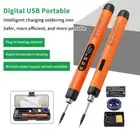 Digital Soldering Iron Kit Mini Cordless Adjustable Temperature-j