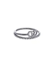 Valentino Crystal VLogo Signature Ring