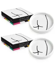 Rosanna Set of 2 Cocktails On The Roof Wine Coasters