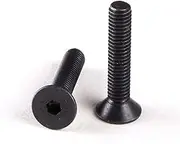 5 Pieces M3 Black Countersunk Head Alloy Steel Screws High Strength Flat Head Socket Cap Screws for Home and Office Appliance (M3*12)