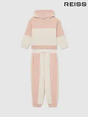 Reiss Pink Theadora 13-14 yrs Colour-Block Hoodie And Joggers Set (AW6774) | $155
