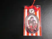 Christmas Initial "P" Picture Frame Ornament by Mud Pie, NIB
