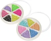 2 Boxes Women Manicure Supplies Colorful Mini Making Manicure Decor Nail Charms Nail Pearl Beads Nail Decors Assorted Art Tiny Small Cute Beads on Nails Shaped Steel Ball