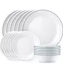 Correlle Vitrelle Caspian, 18 Piece Dinnerware Set, Service For 6