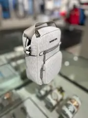 Michael Kors White Crossbody Bag Flight Handbag Messenger Purse Shoulder Ladies