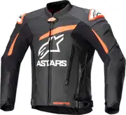 Alpinestars GP Plus V4, leather jacket , color: Black/Neon-Red/White , size: 56