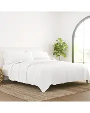 Home Collection Linen Bamboo Blend Premium Ultra Soft 4Pc Sheet Set