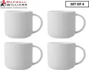 Set of 4 Maxwell and Williams 440mL White Basics Mug