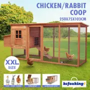 Chicken Run Coop Walk In House Duck Rabbit Hutch Cage Pet Hen Enclosure Petscene